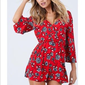 Terrace Bell Sleeves Playsuit by MINKPINK